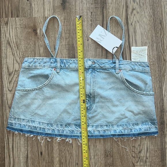 NEW! Zara Ripped Denim Top - Picture 7 of 7